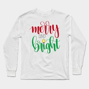 Merry & Bright Christmas Long Sleeve T-Shirt